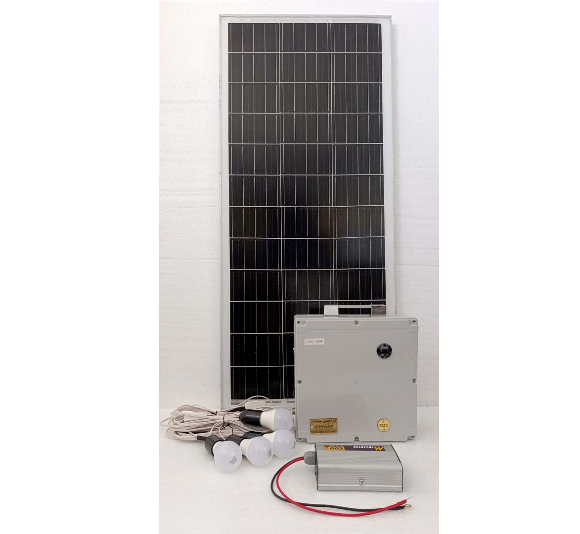پکیج برق خورشیدی آرتا LIFPO-100W-AC500 با ظرفیت 530 وات ساعت