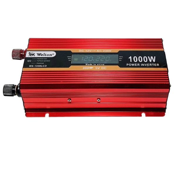 اینورتر ۱۰۰۰ وات ویلیون مدل WE-1000LCD – مبدل برق ۱۲ به ۲۲۰ ولت